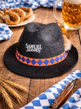 Samuel Adams Felt Fedora Hat Oktoberfest Beer Promo Bavarian Style Costume